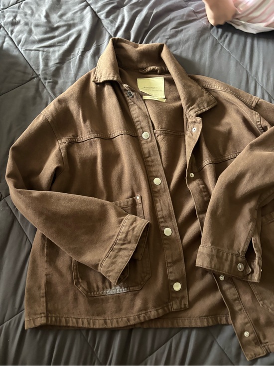 Jackets & Blazers - Brown Button-Front  Jacket